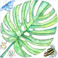 Monstera leaf decal